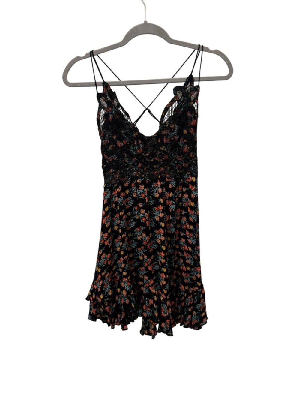 Free People floral cross back dress size small